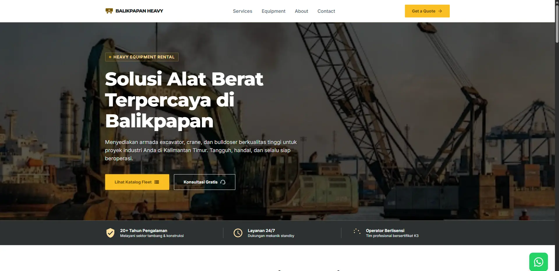 Heavy Equipment Rental Demo